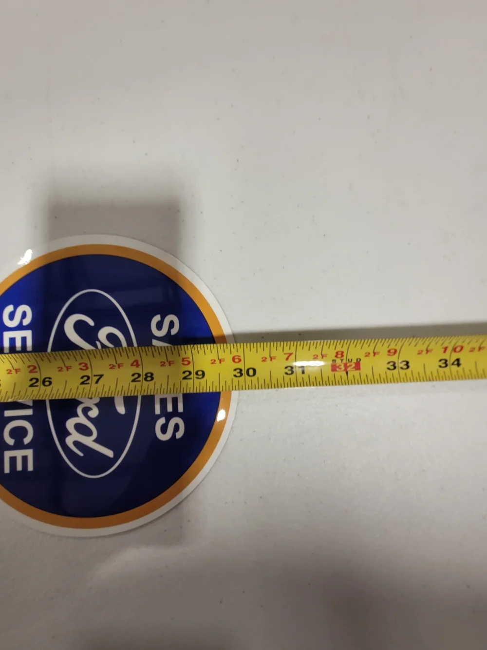 Ford Blue & Yellow Retro Pump Wall Sign